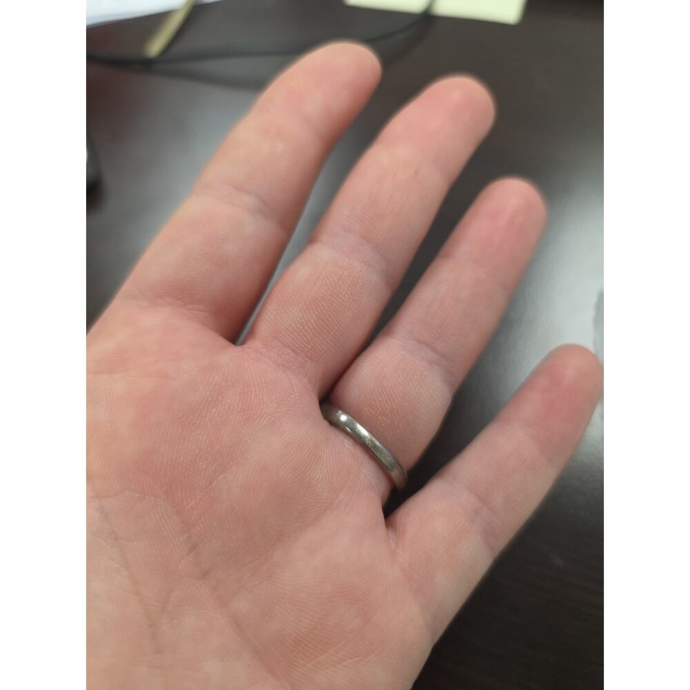Women's Solitaire White Diamond Topas Promise Ring 925 Silver Size 7 4.89 G - Picture 4 of 16
